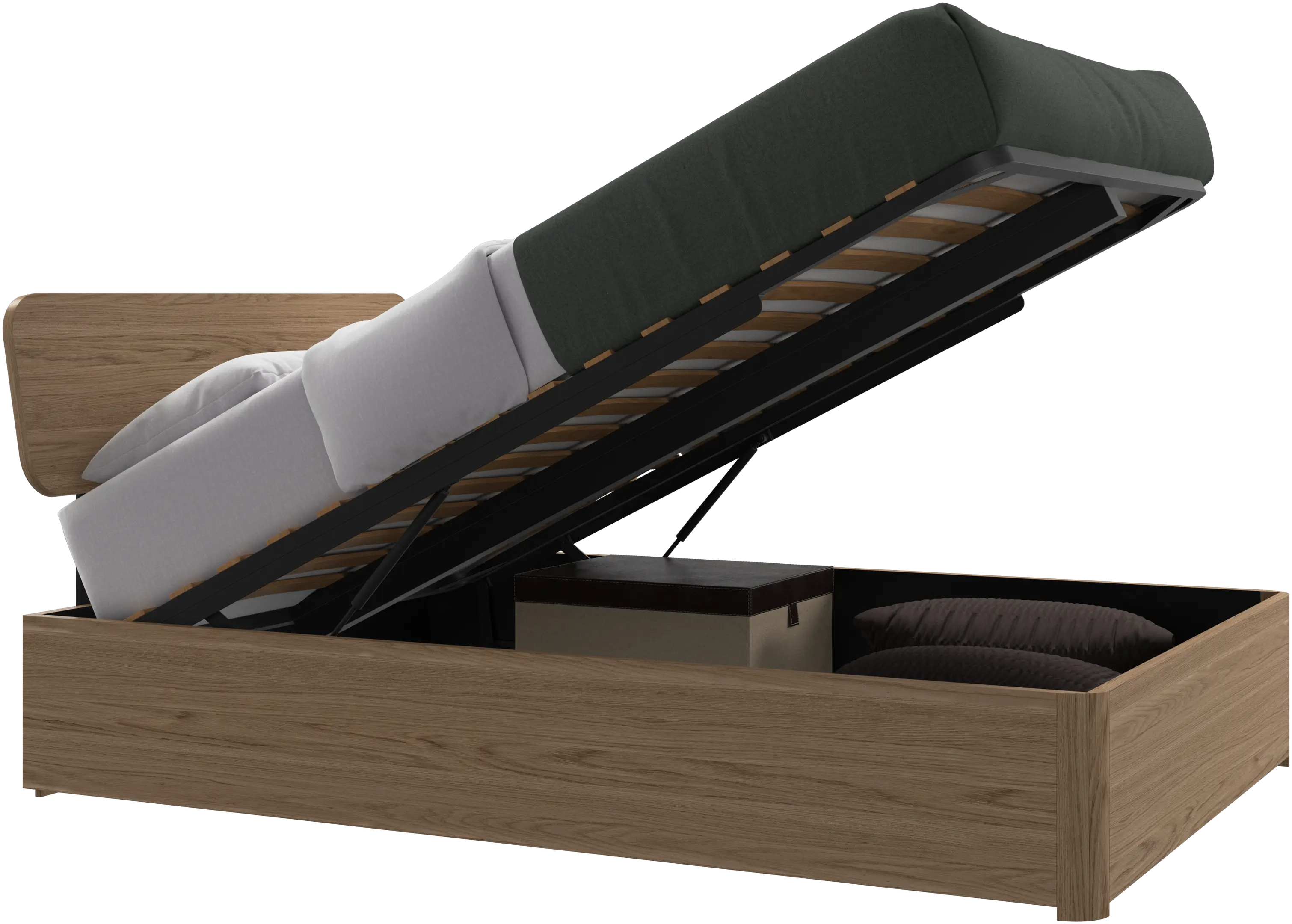 Element ベッド、ベッド取り付け型ヘッドボード、すのこ付きと Element ベッド、ベッド取り付け型ヘッドボード、すのこ付きと